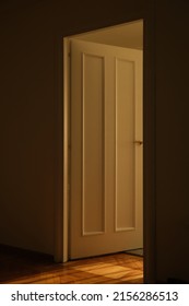 Light Through The Doorway And An Open Door In The Room