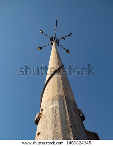Light tower at the beachshore