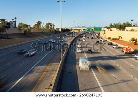 Light Traffic on Loop 101 Freeway in Phoenix, Arizona