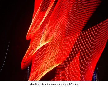 light trail from red light for creative background 