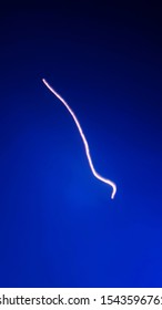 light trail of a rocket