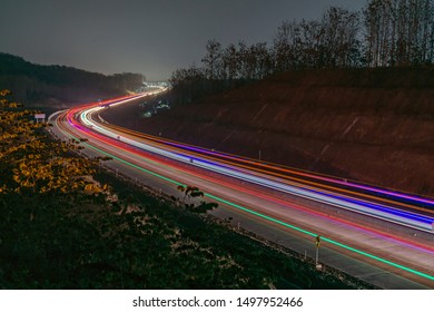 Light Trail at Semarang Central Java Tol Road