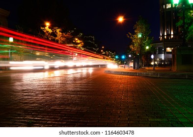Light trails in Greenville SC
