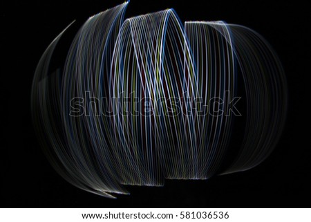 Light trails with long exposure.