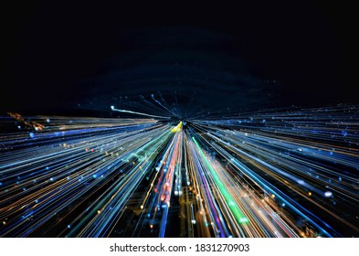 Light trails motion effect. Long time exposer - Powered by Shutterstock