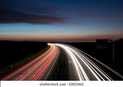 Light Trails , Motorway M4 To London