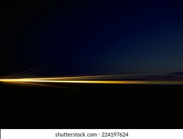 Light Trails At Night, Blurred