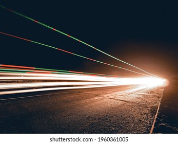 Light Trial Of A Moving Truck