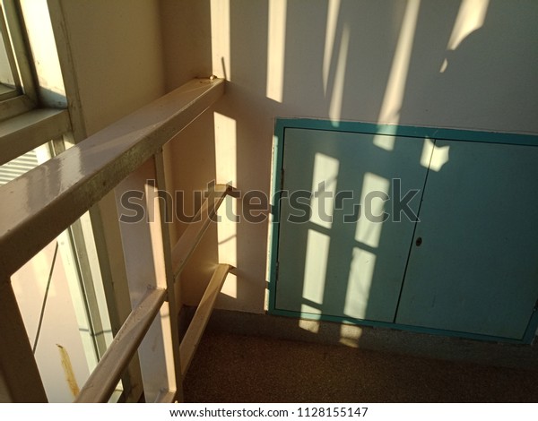 Light Went Through Windows Making Rectangle Stock Photo