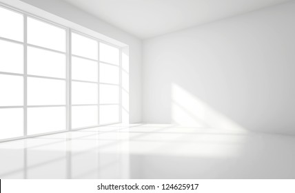 Light White Room And Big Window