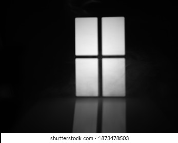 Light from a window in the dark