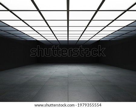 Lightbox garage background interior design