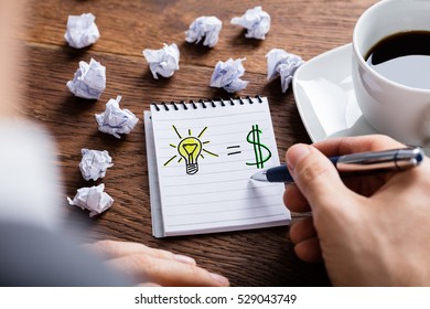 Lightbulb Dollar Entrepreneurship Concept