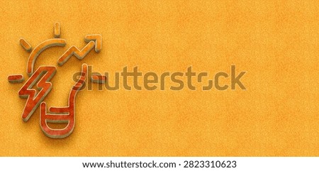 Lightbulb graphic featuring an internal lightning bolt and an upward growth trend arrow for business innovation