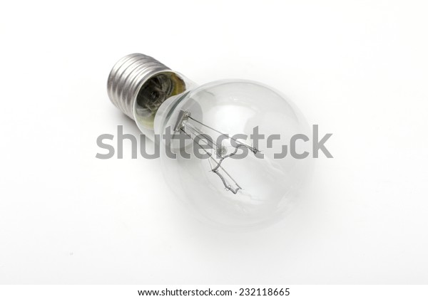 Lightbulb On White Background Stock Photo (Edit Now) 232118665
