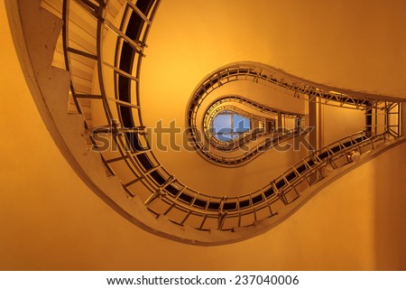 Lightbulb shaped staircase in Prague