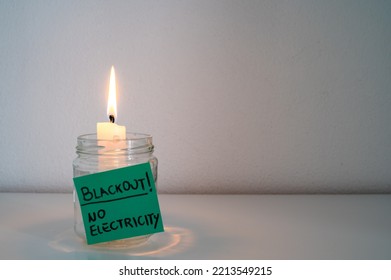 Lighted Candle, With Ticket And Text 