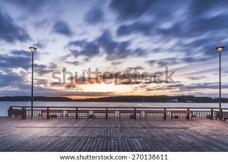 lighted pier