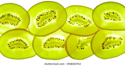 Lighted Slices Kiwi Fruits Cross Sections Stock Photo 1968341914 | Shutterstock