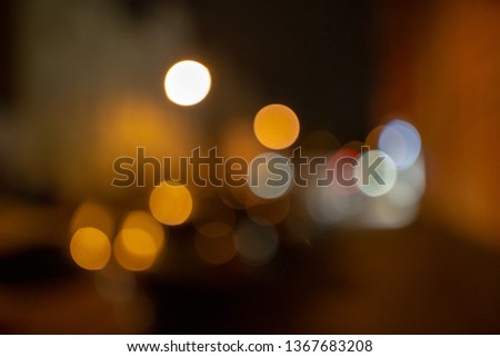 Lighteffects. Blurred Street Light Effect. A moody and urban scenery at night. 