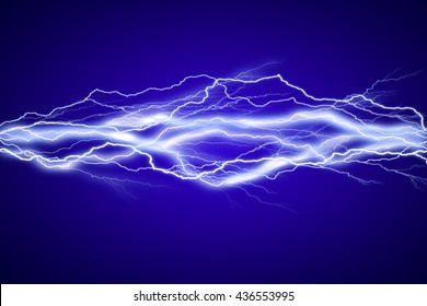 Lightenings Effect Background In Blue Sky