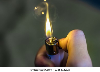 Lighter fire. Fast shutter