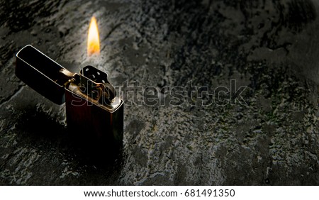 Lighter with gasoline.