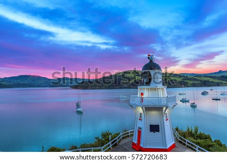 Lighthouse, Akaroa Lighthouse ,Sound, New Zealand