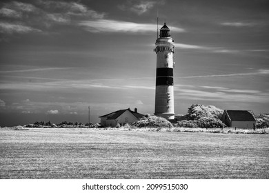 Lighthouse, Blackandwhite Island, Sylt, Germany, 