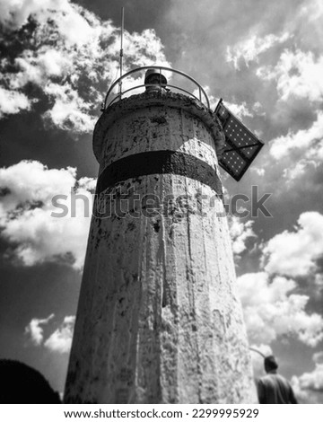 Lighthouse blackandwhite sky structure marine
