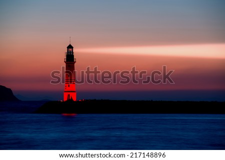 Lighthouse in Bodrum Turgutreis, Turkey