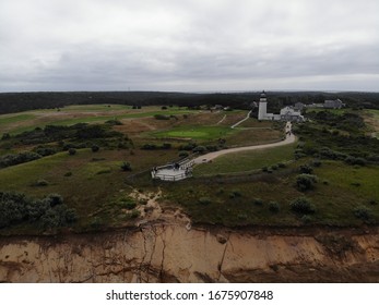 Lighthouse Cape Cod Aerial By Drone