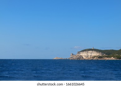 Lighthouse At Coast On Island Corsica Near Bonifacio