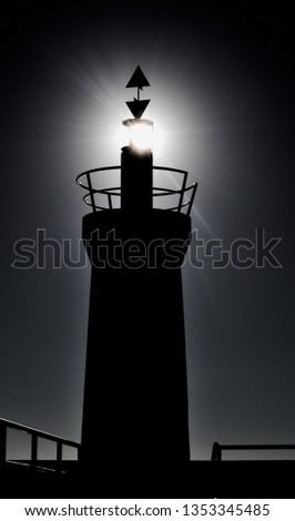 Similar – Image, Stock Photo lighthouse Biarritz