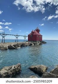 A lighthouse in door county