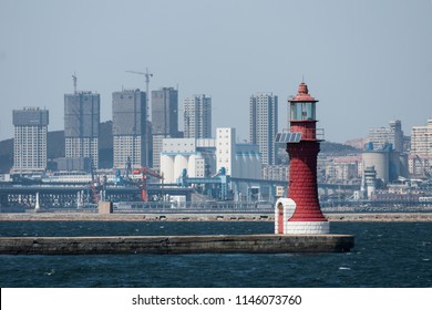 Lighthouse at the entrance to Dalian Harbor, Liaoning, China