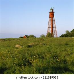 Lighthouse and a field