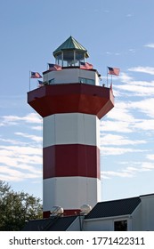 The lighthouse at Harbour Town in Hilton Head, South Carolina