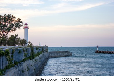 Lighthouse At Il De Ré In The Sunset