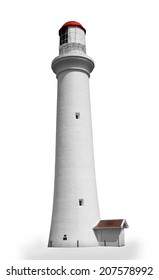 Lighthouse Isolated Over White