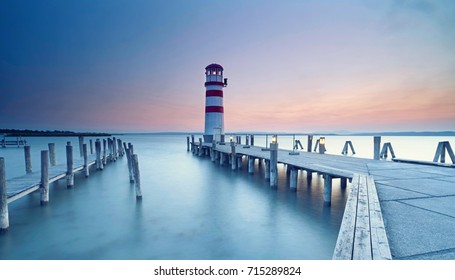 Lighthouse at Lake Neusiedl (Podersdorf am See, Burgenland, Austria)                                - Powered by Shutterstock