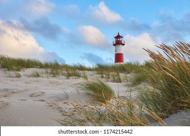 Lighthouse List-Ost on the island Sylt                                               