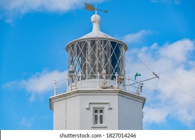 Lighthouse at Lizard Point in Cornwall England which is the most southern point in mainland England