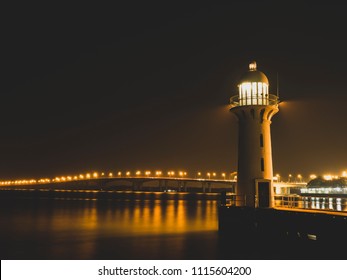 Lighthouse near Tuas Link in Singapore