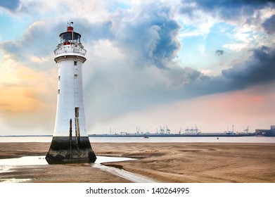 Lighthouse At New Brighton, England