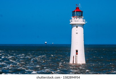 Lighthouse in New Brighton, England. 