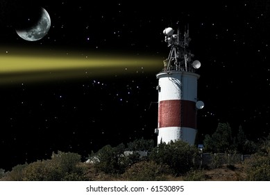 lighthouse at the night