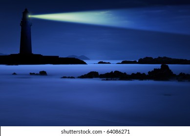 Lighthouse At Night