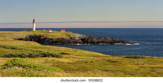 Lighthouse Off The East Coast Of Newfoundland, Canada