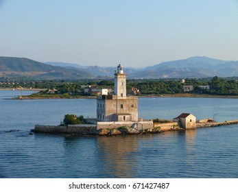 Lighthouse In Olbia Harbor, Sardinia, Italy